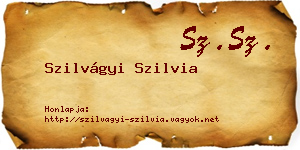 Szilvágyi Szilvia névjegykártya