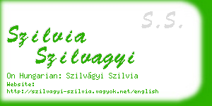 szilvia szilvagyi business card