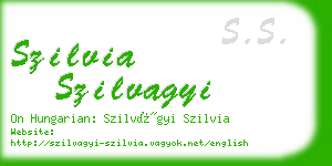 szilvia szilvagyi business card